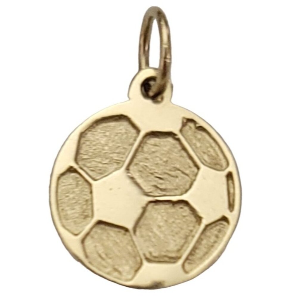 10K Yellow Gold Soccer Ball Pendant K626